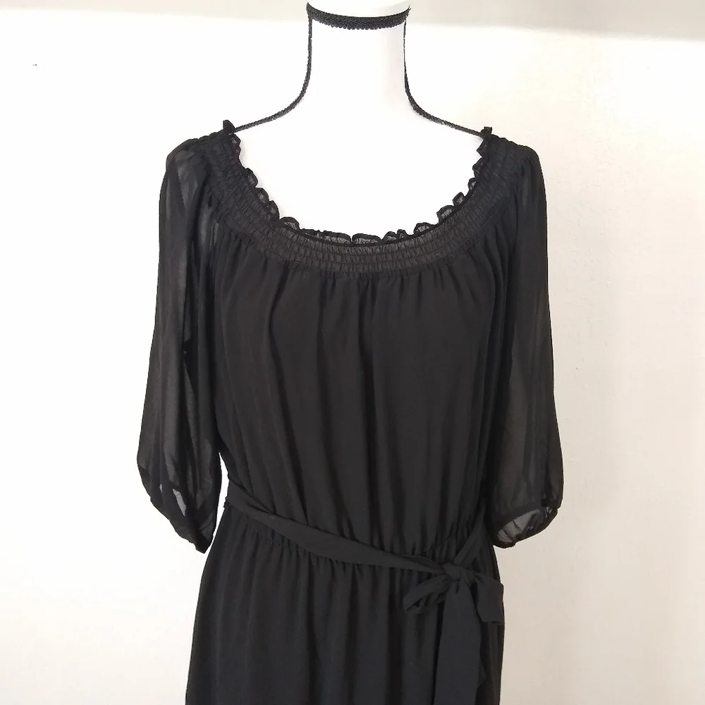 SALE 🛍️ 𝅺MAURICES Little Black Dress sheer Womens size M